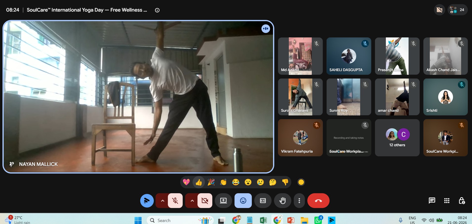 Full grid yoga session